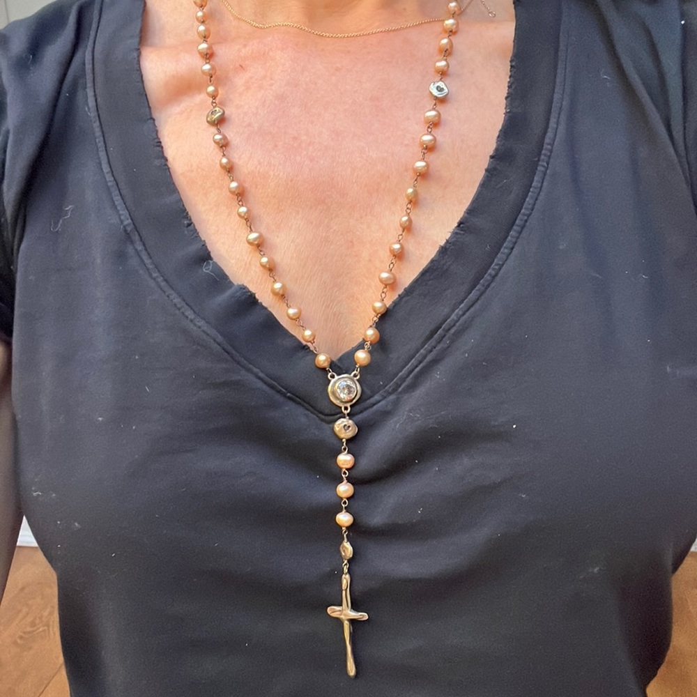 Beautiful Cross Statement Necklace - image 1